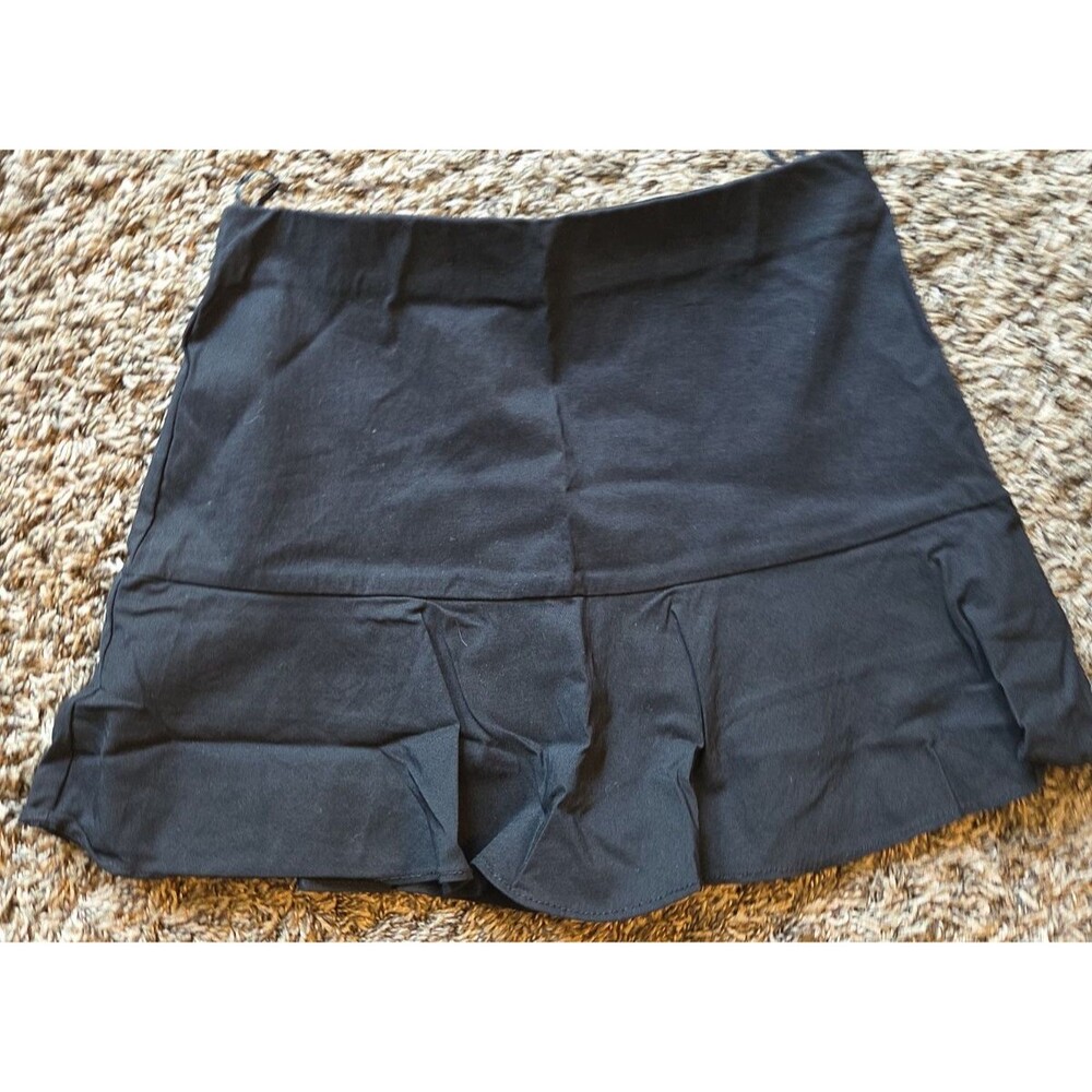 Zara Skort Womens M Black Pleated Mini W/ Zipper NWT